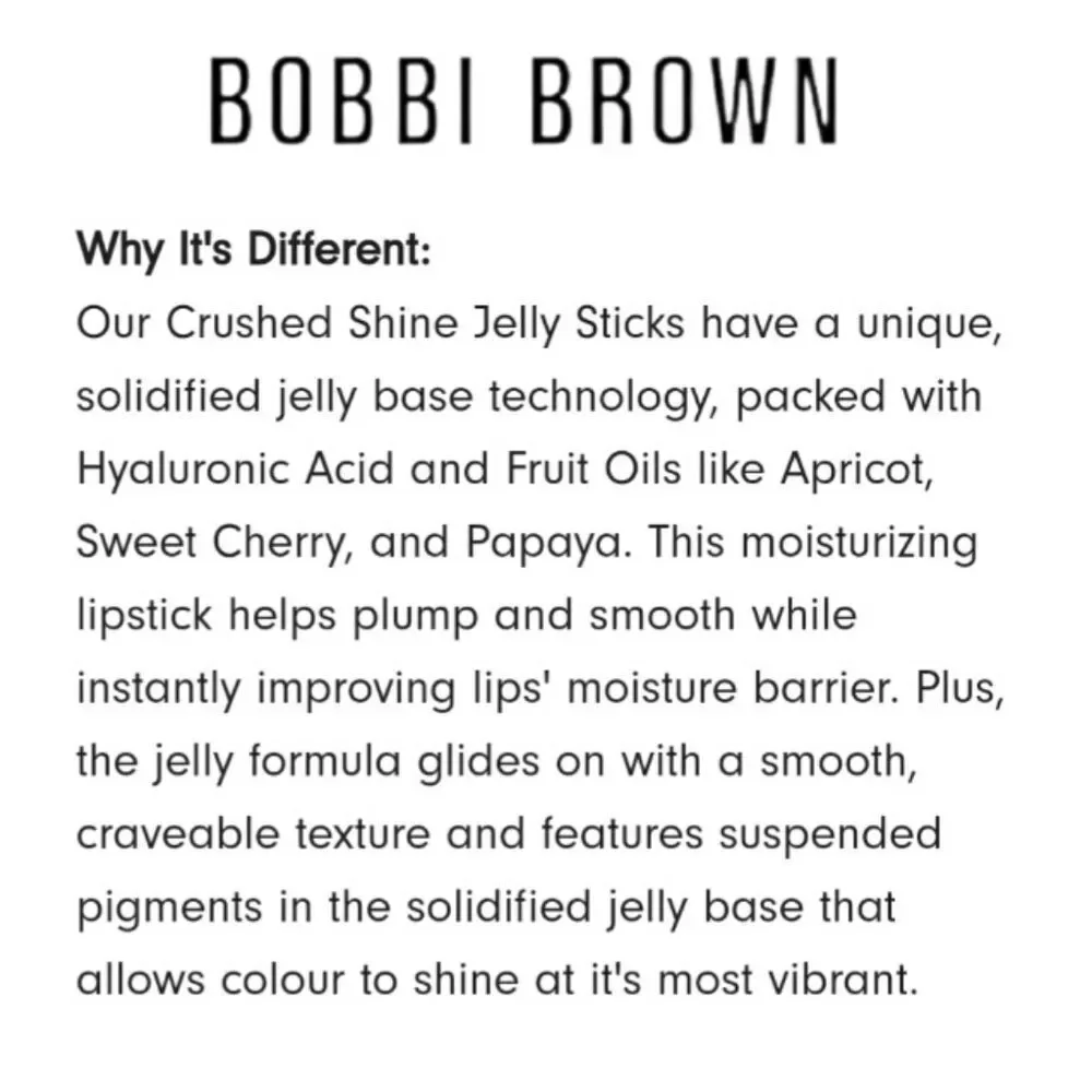 BOBBI BROWN JELLY STICK CRUSHED LIP COLOR IN PAPAYA (Coral Red)